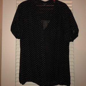 Polka Dot Button Blouse